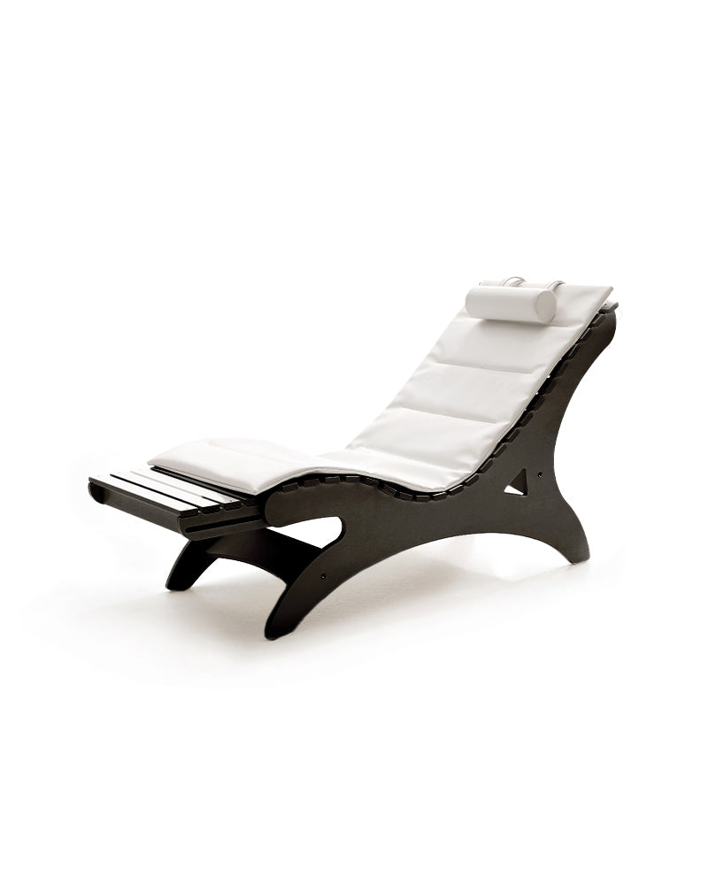 Sayuri - Fauteuil Wellness noir - Bois wengé